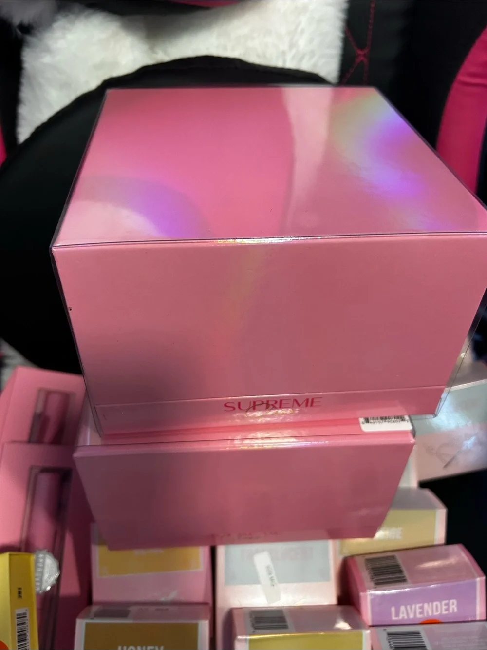 Supreme Iridescent Pink Storage Box Set of 2